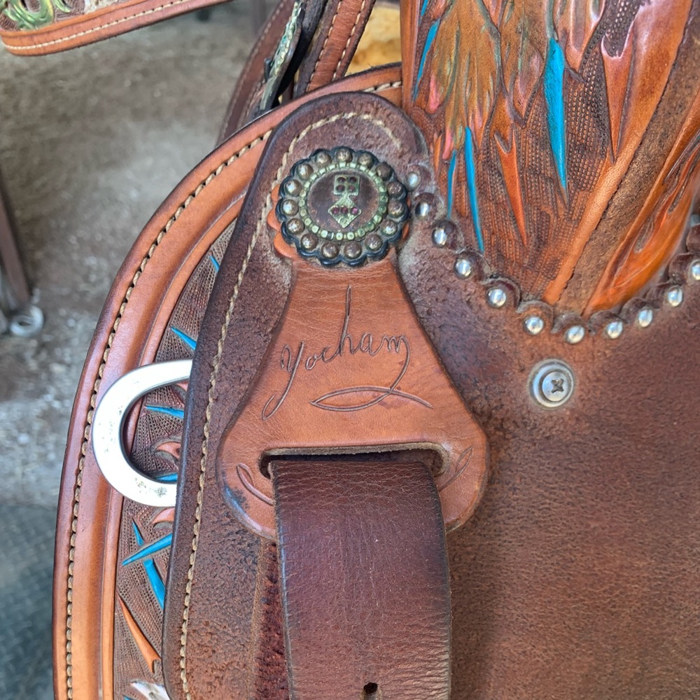 Yocham’s Custom Leather 14 Inch Barrel Saddle - Picture 13 of 14